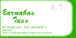 barnabas tuss business card